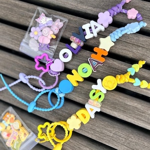 Custom Name Keychain for Kids | Personalized Pastel Keychain | Kids Gift | Party Favor Bag Charm
