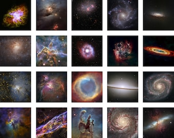 Space Nebula and Galaxies Wall Art Set of 20 For Space Lover Photographs Of Universe Lover Nebula Print Photographs of Space Print