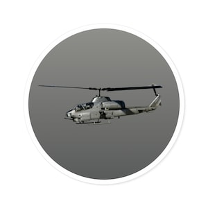 Bell AH-1 Cobra Helicopter Sticker: Military Aircraft Decal