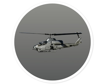 Bell AH-1 Cobra Helicopter Sticker: Military Aircraft Decal