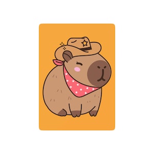 Naipes de póker Capybara Cowboy, juegos de cartas únicos, regalo divertido para gamers, noche de juegos en familia, artículos esenciales para una noche de póker, coleccionistas de cartas