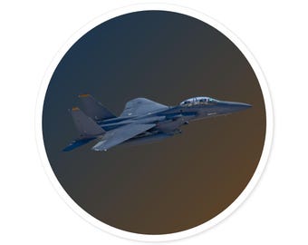 F-15 Eagle Sticker: Military Aircraft Decal, Aviation Gift