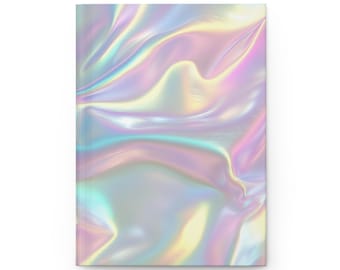 Iridescent Print Hardcover Journal: Elegant Matte Writing Notebook