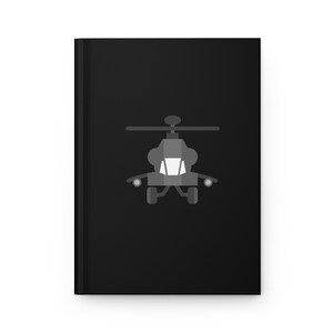 AH-64 Apache Journal: Black Matte Military Notebook