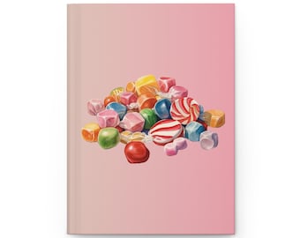 Colorful Candy Hardcover Journal, Matte. Sweet Gifts, Note-taking, Diary, School Supplies, Journal for Kids