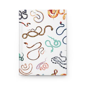 Snake Pattern Hardcover Journal for Nature Lovers, Unique Notebook for Writing, Great Gift for Her, Art Journal, Eco-Friendly Diary