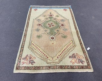 3x4 Türkischer Teppich Läufer, Handgewebter Teppich , Vintage Teppich , Orientteppich, Teppich Läufer 82 x 134 cm