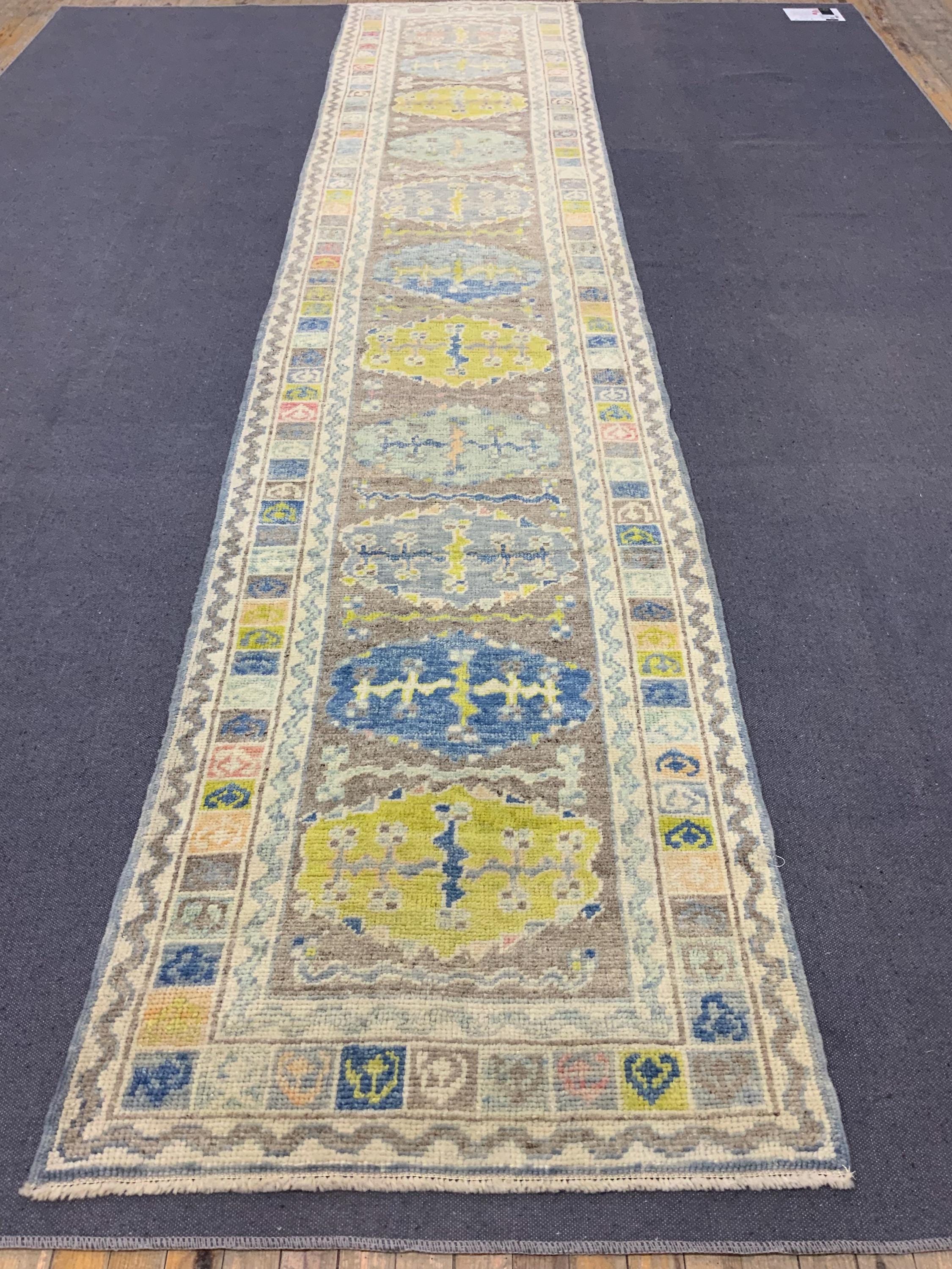 3x14 Turkish Rug, runner, handmade rug , vintage rug , oushak rug,deorc rug ,beige rug 3x14 feet (91x418 cm ) ( 3.0x13.9 feet )