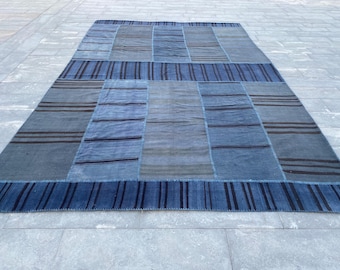 10x16 Flatweave handmade kilim rug , modern natural wool kilim rug , turkish handmade dhurrie for living room 306x484 cm  10.1x15.11 feet