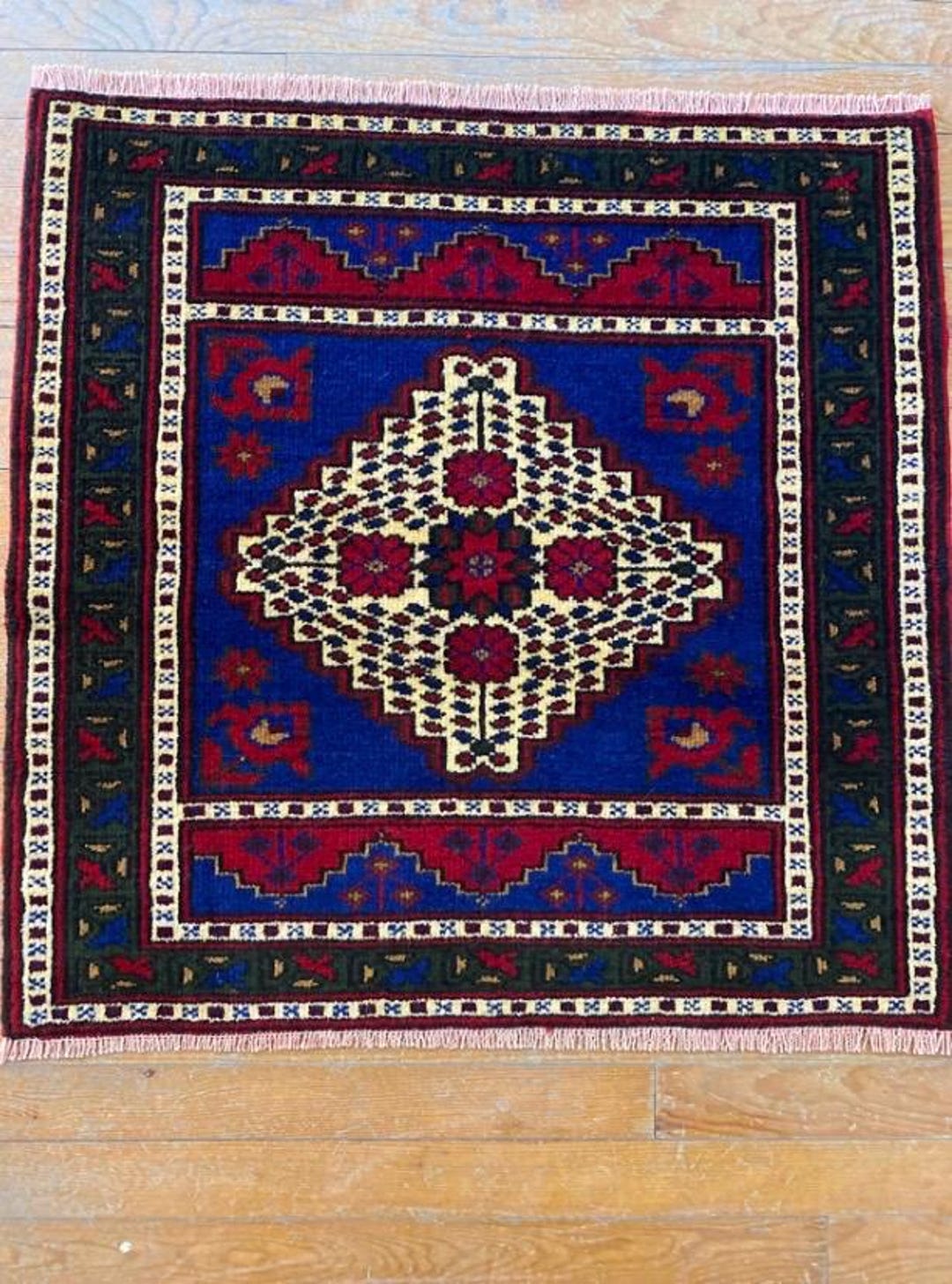 3x3 Turkish Rug, Runner, Handmade Rug , Vintage Rug , Oushak Rug,deorc ...