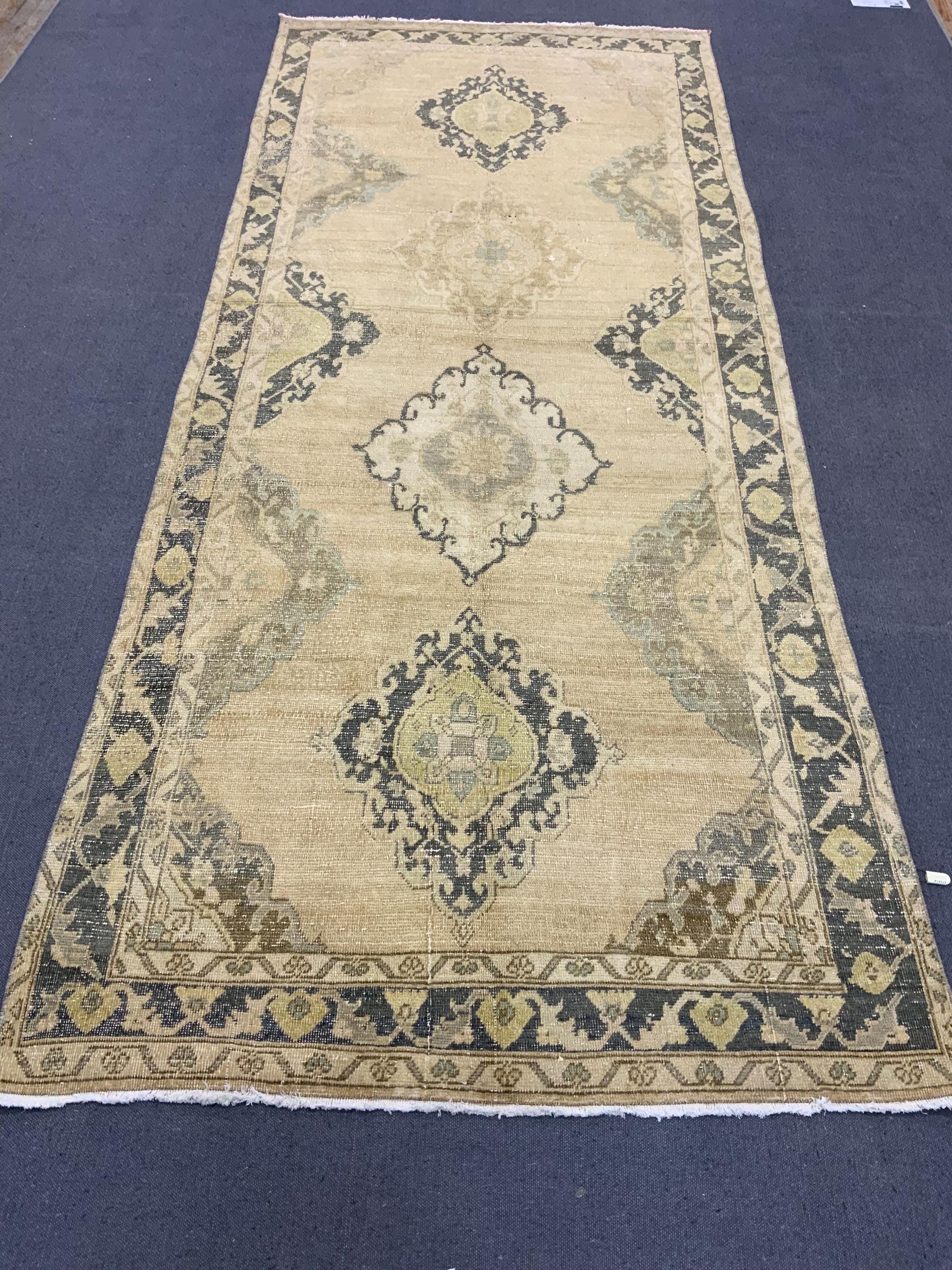 5x11 Turkish Rug,  runner, handmade rug , vintage rug , oushak rug,deorc rug , brown rug 5x11 feet (141x344 cm ) ( 4.8x11.4 feet )