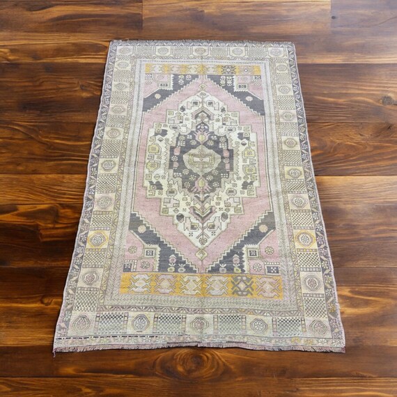 4x7、トルコラグ、ランナー、手作りラグ、ヴィンテージラグ