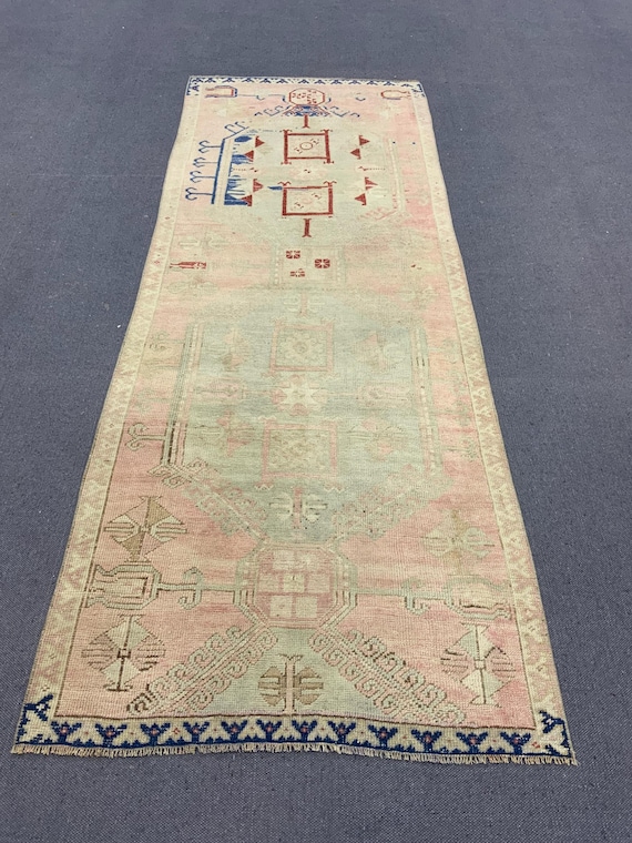 3x8 Oushak Rug,vintage Rug,turkish Rug,handmade Rug,livingroom Rug