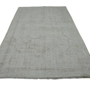 5x8 Faded Oushak Rug, Vintage Turkish Rug, Muted Oushak Rug, Handknotted Wool Rug, 5x8 Area Rug, Bedroom Rug, 5.3x7.9 feet