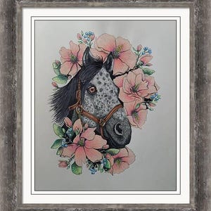Appaloosa. 11x14&quot; Original mixed media painting. Hand signed.
