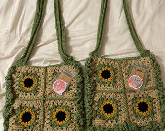 Crochet Flower Bag | Handmade bag| Tote bag