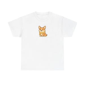 Corgi Tee, Dog Lover Shirt, Animal Graphic Top, Warm Winter Puppy T-Shirt, Pet Owner Gift, Cute Cartoon Animal Apparel