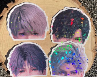 Love and Deepspace Holographic Stickers: Sylus, Rafayel, Zayne, Xavier, Caleb