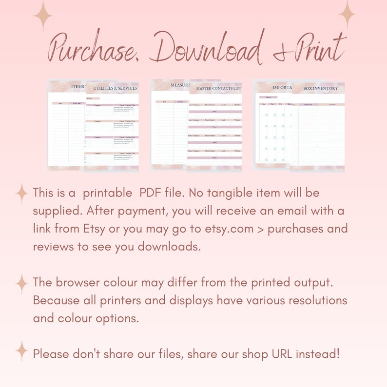 Moving Home Planner Binder Digital Download Moving Organizer Printable ...