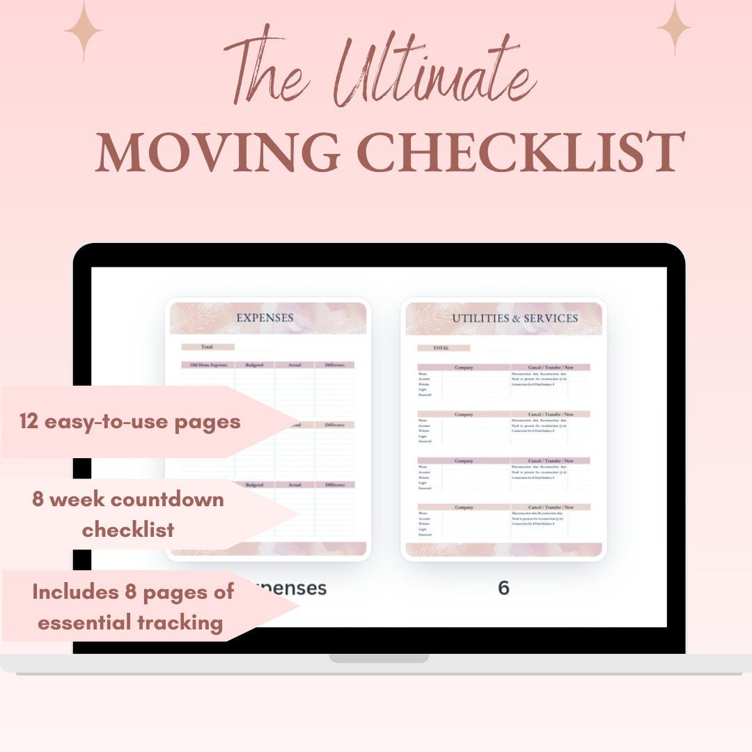 Moving Home Planner Binder Digital Download Moving Organizer Printable ...