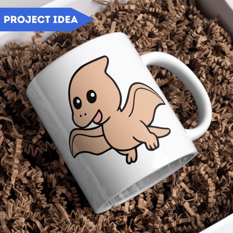 Pterodactyl Dinosaur SVG PNG Layered Cut File, Perfect for Cute Clipart ...