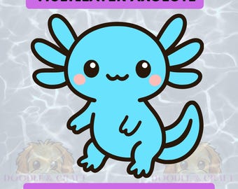 Axolotl SVG PNG Layered Cricut Cut File, Perfect for Cute Minecraft Clipart, Vinyl Decals, Heat Transfer Hoodie T-shirts, Digital Download