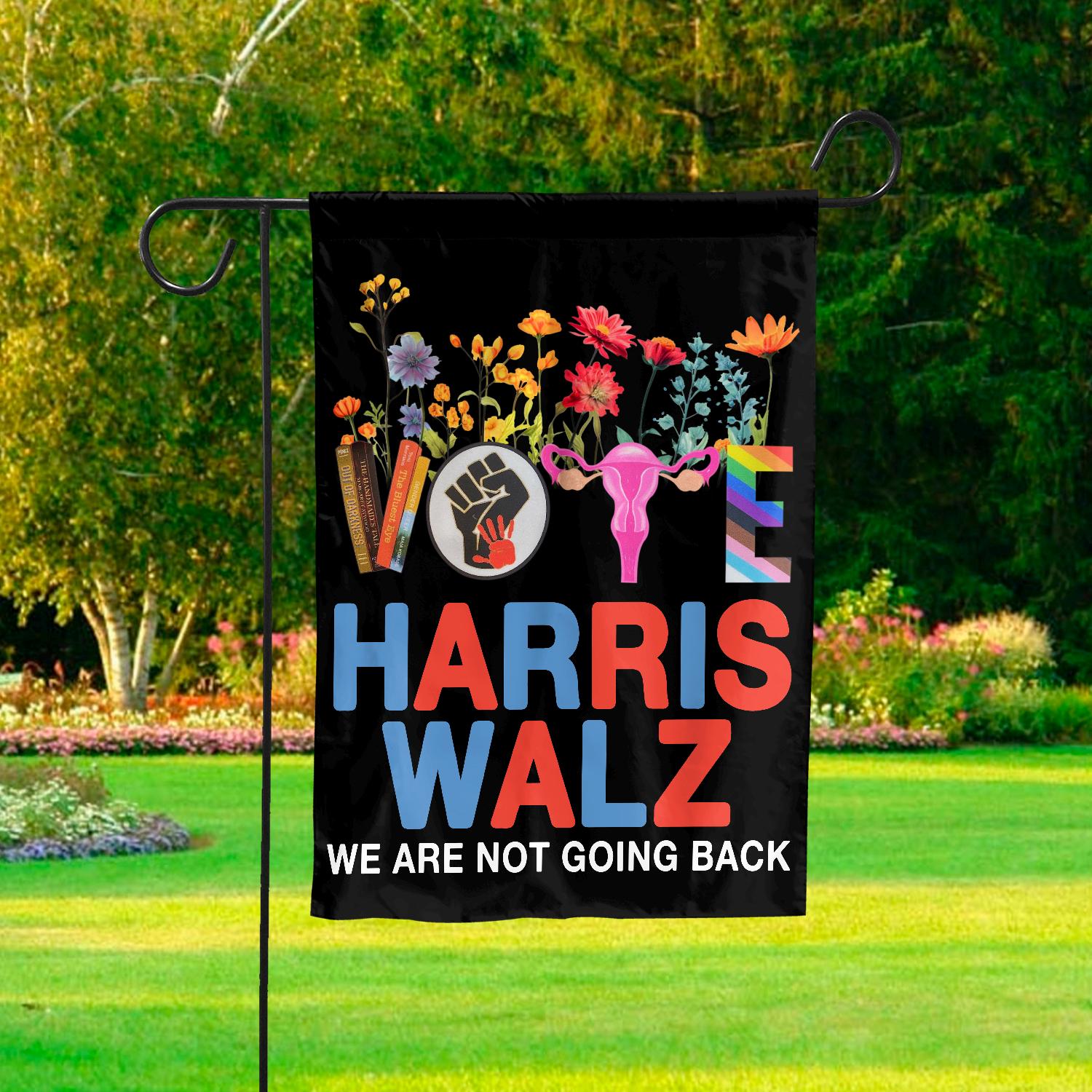 Vote Harris Walz 2024 Garden Flag