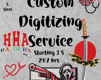 Custom Embroidery Digitize, Embroidery Digitize, Custom Digitize, DST File, Digitize Embroidery, Embroidery File, Embroidery Digitizing, PES