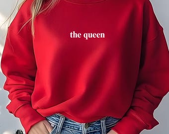 Queen Crown Graphic Hoodie, Feminist Sweater - Etsy