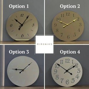 Wall Mirror Clock, Round Mirror Clock, Modern Wall Clock, Wall ...