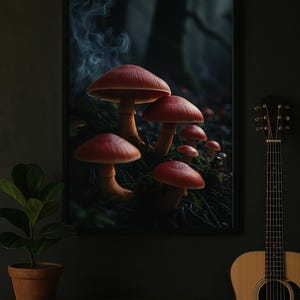 Pilz Wald Poster Bündel | 15 Digitale Kunstdrucke & Wallpapers | Magische Pilz Handy Hintergründe
