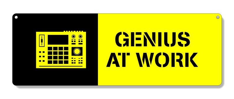 Genius at Work Plexiglass Sign, Various Colours - Etsy