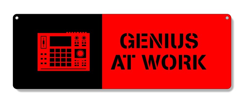Genius at Work Plexiglass Sign, Various Colours - Etsy