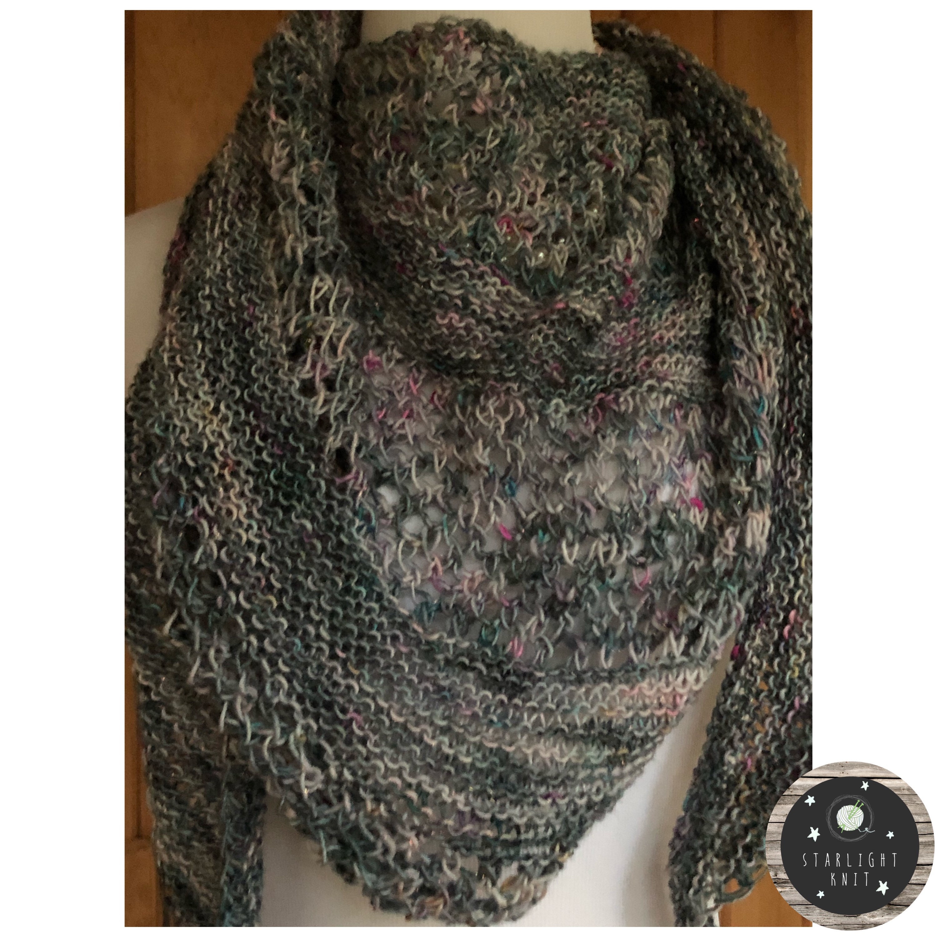 Hand Knit Ladies Fashion Scarf Shawl Wrap with Merino Wool FREE SHIPPING