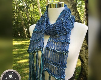 Hand Knit Ladies Fashion Accessory Scarf with Shimmer and Shine FREE SHIPPING