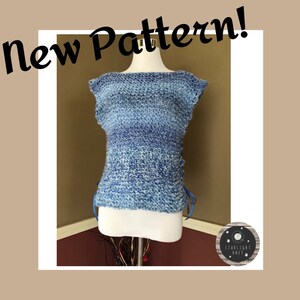 DIY Hand Knit Quick Simple Summer Shell Knit Pattern Digital Beginner Design image 1