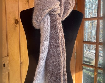 Hand Knit Luxury Extra Long Soft Scarf