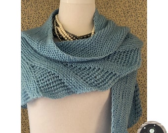 Hand Knit soft ladies shawl scarf FREE SHIPPING