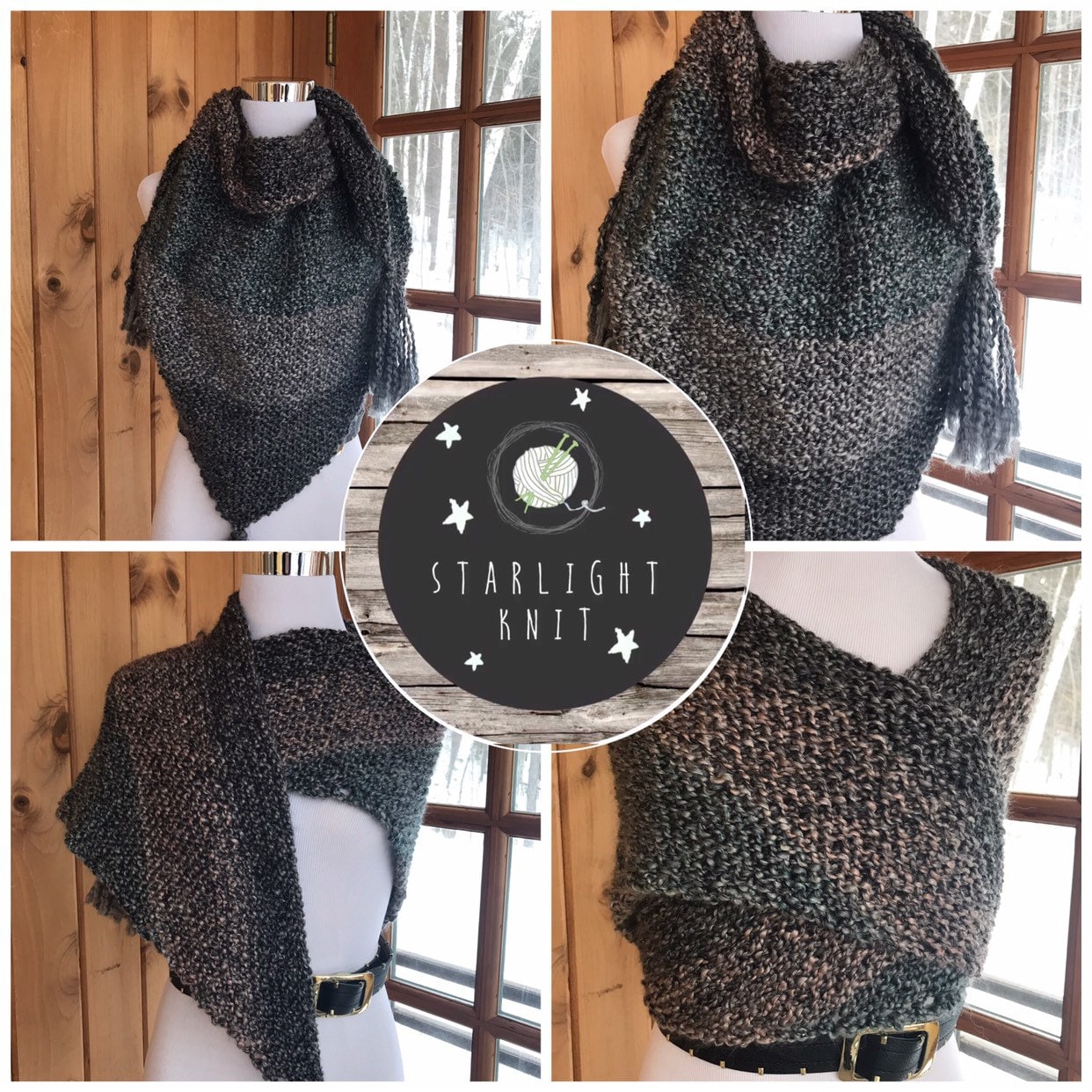Outlander Inspired Hand Knit Shawl FREE SHIPPING