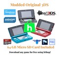 Modded Original 3DS w/ 64 GB SD (hShop, Luma3DS, Theme Manager, Homebrew, etc.)