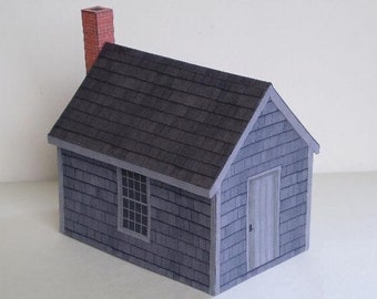 Cabin in the Woods, Thoreau Cabin on Walden Pond, Tiny House, Paper Craft, Printable, Fun to Build - Instant Download