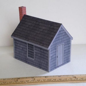 Cabin in the Woods, Thoreau Cabin on Walden Pond, Tiny House, Paper Craft, Printable, Fun to Build - Instant Download