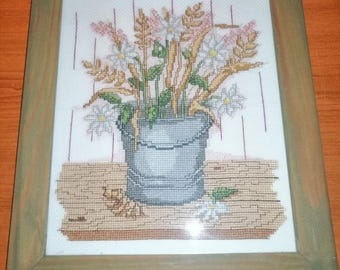 花瓶の花々 刺繍アート 壁掛けインテリア 刺繍入り花瓶 壁掛け - Etsy 日本
