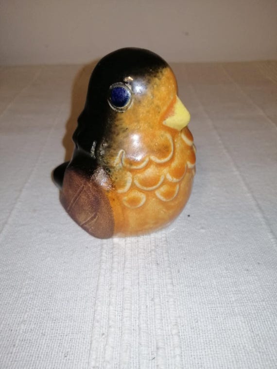 Vintage Swedish Pottery Bird Willy Fischer Ceramic Bird Statue 