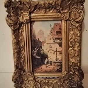 The eternal wedding man Ewige Hochzeiter by Carl Spitzweg Vintage Framed quality Canvas Print Art print