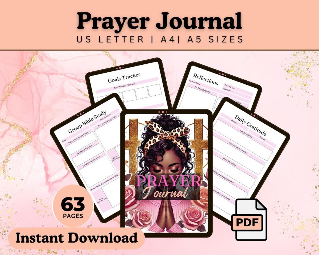 Prayer Journal |prayer Journal Printable | Bible Study Guide ...