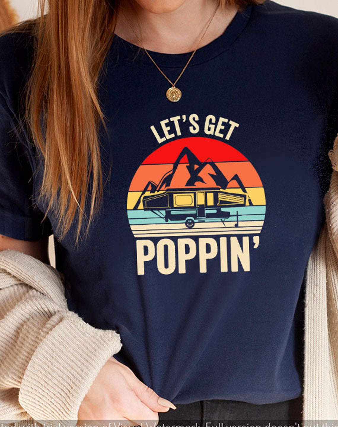 Vintage Retro Lets Get Poppin Shirt Camping RV Pop up Shirt Etsy