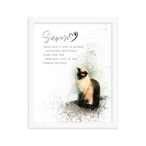 Siamese Cat Framed Wall Art