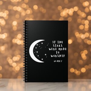 Sterne Notizbuch Glaubensbasiertes Notizbuch für sie Bibel Vers Christian Spiral Journal Trendy Inspirational Geschenk Religiöses Spirituelles Briefpapier