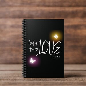 Gott ist Liebe Notizbuch für sie Trendy Bibel Vers Notizbuch Christliches Jesus Notizbuch Retter Inspirational Journal Spirituelles Geschenk religiös